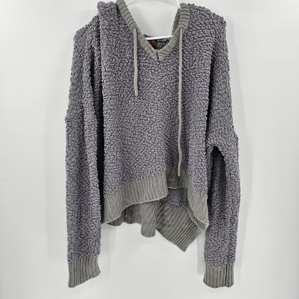Pol large oversized sweatshirt hoodie slouchy gray soft